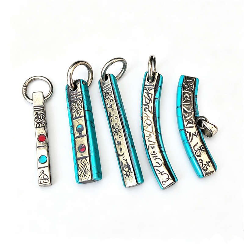 Ethnic Fashion Com - Tibetan Mantras Amulet Charms for Man