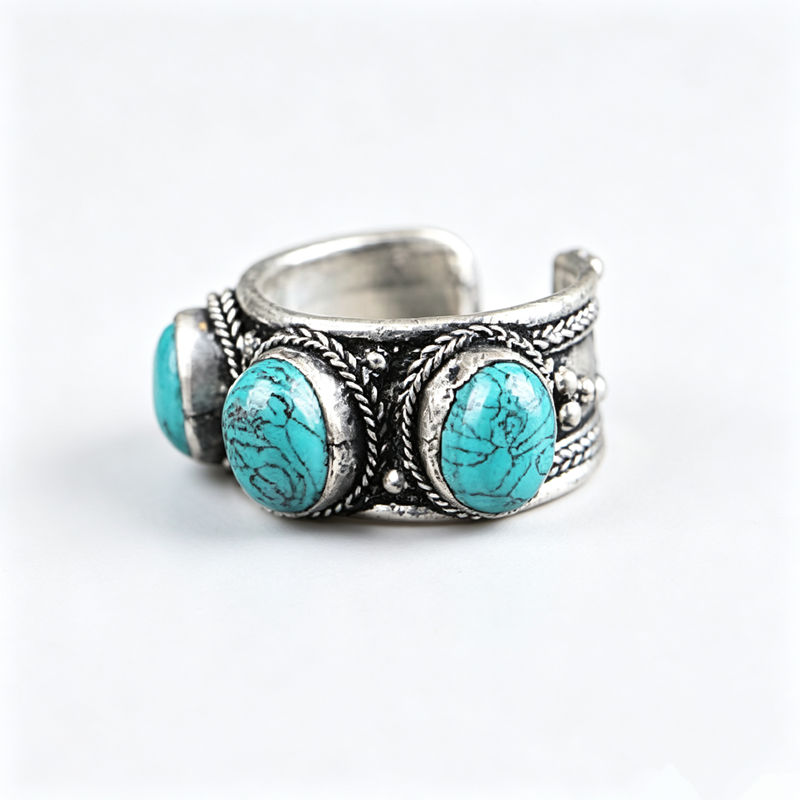 Tibetan Rings Copper Inlaid 3  - Ethnic Fashion Com 评论和价格