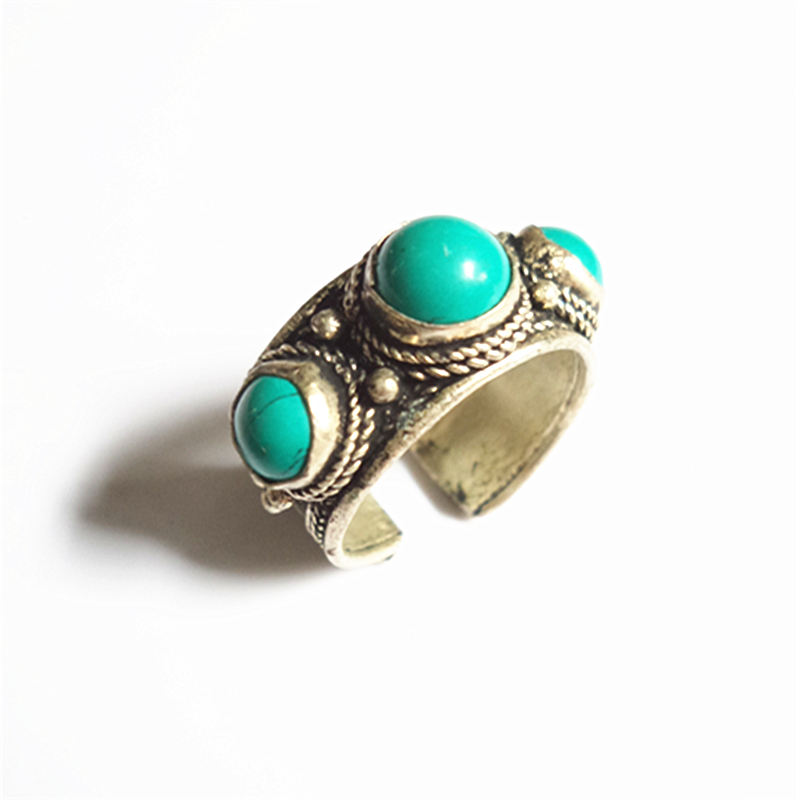 Tibetan Rings Copper Inlaid 3  - Ethnic Fashion Com 评论和价格