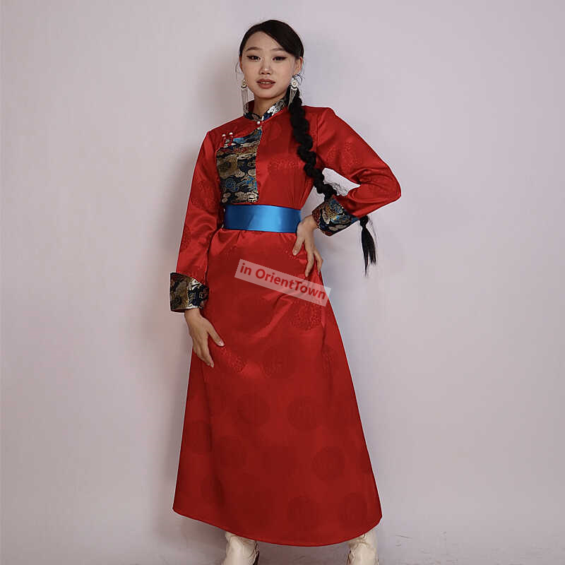 Black Pink Red Blue Mongolia G - Ethnic Gown 评论和价格