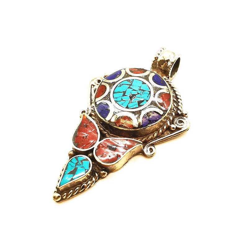Nepal Hand Vintage Big Pendant - Ethnic Fashion Com 评论和价格